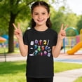 thumbnail image 4 of WOYY Short Sleeve T Shirt for Girls Kids Casual Knit Round Neck Graphic Tee, Sizes 1-13, 4 of 6
