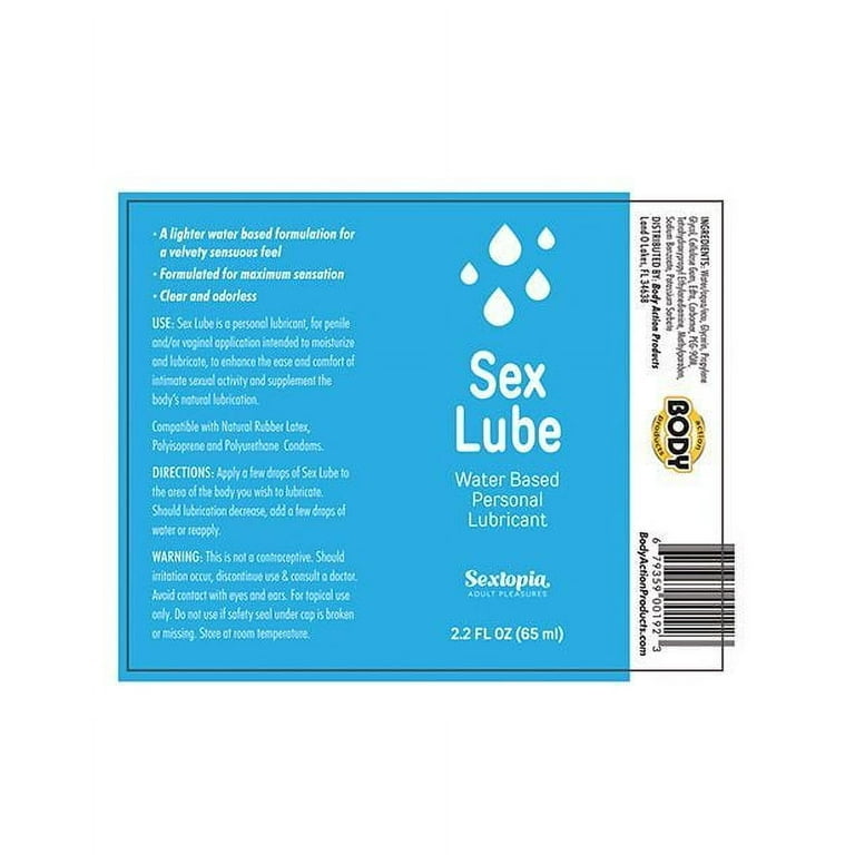 Sextopia Sex Lube Water Based Personal Lubricant, 2.2oz - Walmart.com Sextopia Sex Lube Water Based Personal Lubricant, 2.2oz - Walmart.com