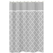 Trellis Gray and White Collection Shower Curtain