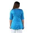 thumbnail image 3 of 24seven Comfort Apparel Elbow Sleeve Plus Size Tunic Top For Women, 3 of 4