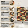thumbnail image 3 of Ottomanson Living Room Area Rug 5' x 6'6" – Non-Slip Low Pile Carpet for Bedroom & Office, Checkered Multicolor, 3 of 8