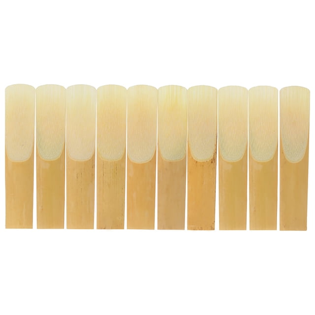 Yeacher 10-pack Pieces Strength 1.5 Bamboo Reeds for Bb Tenor Saxophone Sax Accessories