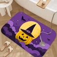 thumbnail image 4 of 1pc Halloween Pumpkin with Witchs Absorbent Non-Slip Bathroom Thickened Flannel Rug Decor,Soft,Quick Drying,Suitable For Indoor/outdoor Use,Bathrooms,Bedrooms,Kitchens,Terrace,Laundry Rooms,16"x24", 4 of 9