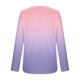 thumbnail image 5 of Neewe Women Tops Loose Fit Long Sleeve Round Neck Button T Shirts Business Casual Blouses Dressy Fall Fashion Work Clothes, 5 of 6