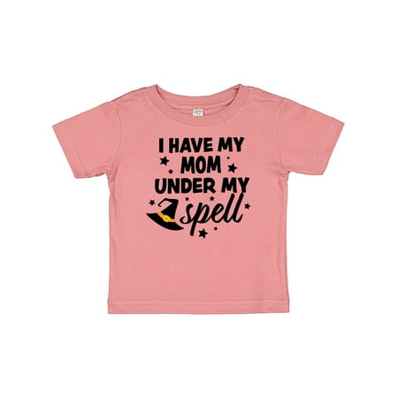 

Inktastic I Have My Mom Under My Spell with Cute Witch Hat Gift Baby Boy or Baby Girl T-Shirt