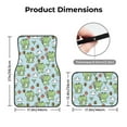 thumbnail image 5 of Naloa Cute Floral Frog Car Foot Mat Set of 4 Pieces - Universal Floor Liner Neoprene Full Set Floor Mats for Cars Trucks SUV, 5 of 7