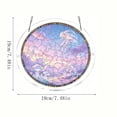 thumbnail image 3 of Round Acrylic Puzzle Suncatcher - Stained Glass Style Window Hanging Dreamy For Home Decor, 3 of 6