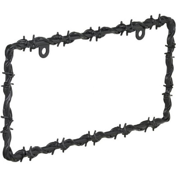 Bell Automotive 22-1-46565-8 Black Barbed Wire License Plate Frame