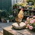 thumbnail image 3 of ICERUN Garden Statues,Yellow Rooster Sculpture Yard Decor,Acrylic Material Animal Outdoor Decorations for Yard,Style3, 3 of 7