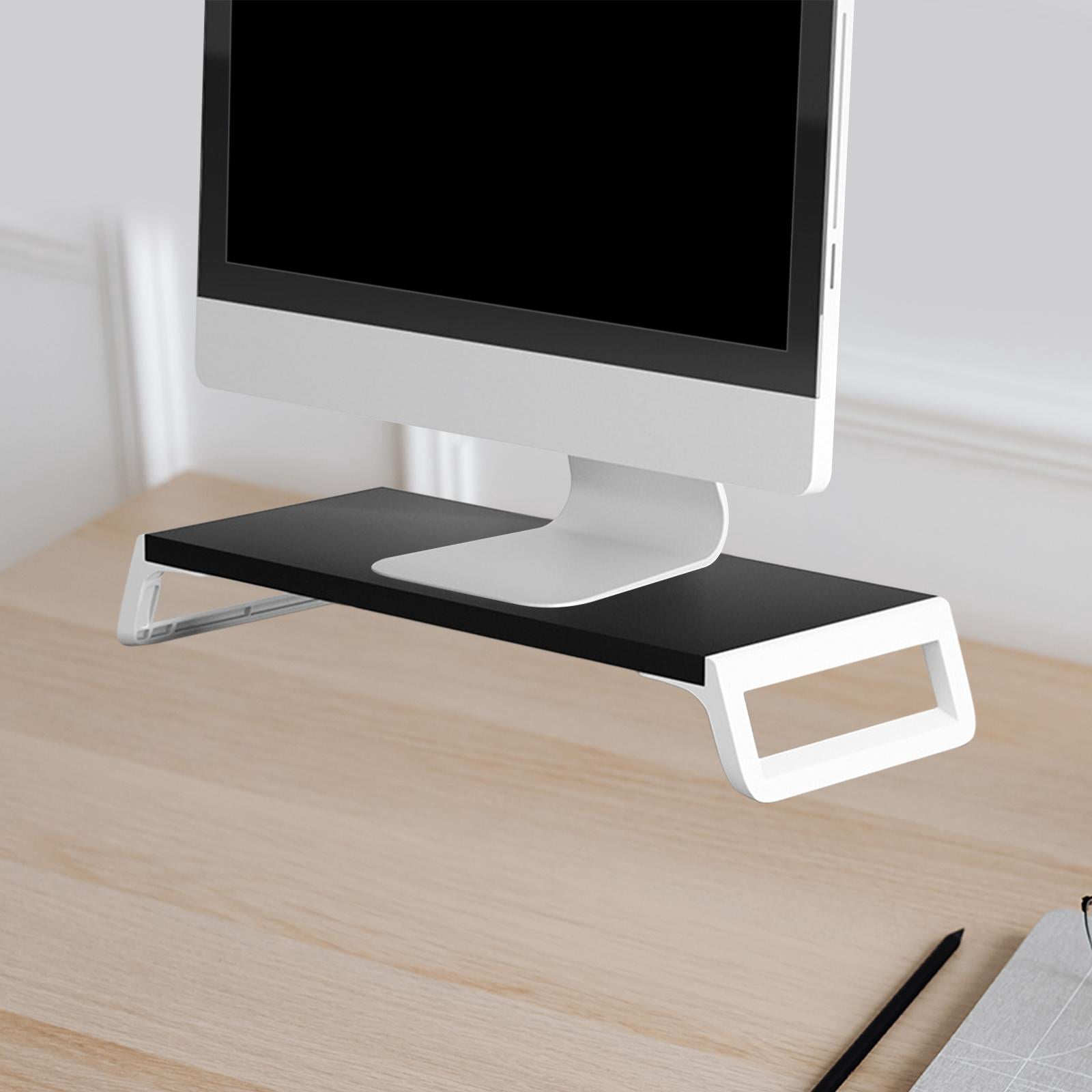 Rushawy Computer Riser, Stand Desk for Printer Desktop Shelf for black and white