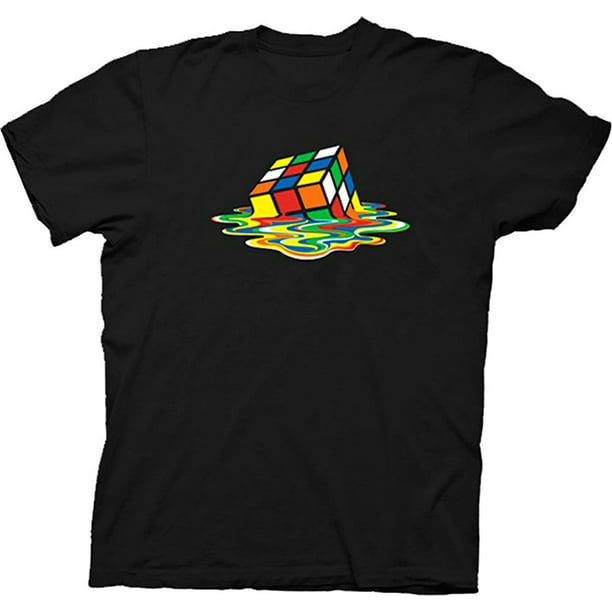 Get cold Luminance cement Rubik's Cube Melting Sheldon Cooper The Big Bang Theory Black T-shirt -  Walmart.com