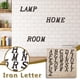 thumbnail image 1 of Juego de letras y números de hierro forjado de Creative Alloy - Números de casa DIY, placa de dirección, 26 letras del alfabeto con tornillos, decoración industrial antigua, 1 of 2