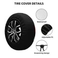 thumbnail image 2 of Sikiie Chameleon Panther On Colored Pencils PVC Leather Spare Tire Wheel Cover Spare Tire Cover, for Car Truck SUV Camper Trailer Universal Fit(14-17in)-14 inch, 2 of 6