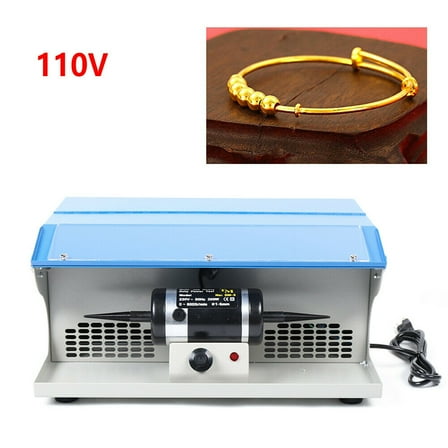 Fichiouy 200W Jewelry Polishing&Buffing Machine Table Top Dust Collector with Light 110V 8000RPM