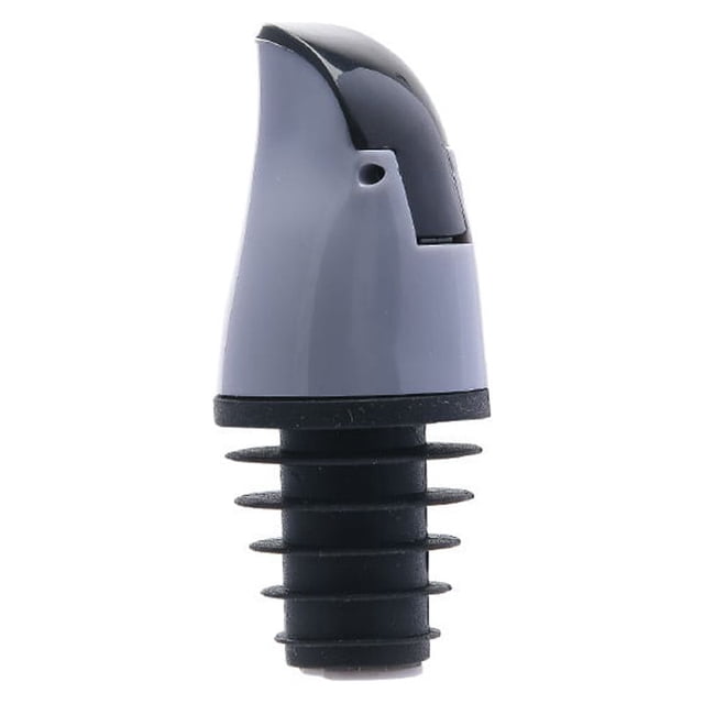 Tapa de tapón de botella de aceite de grado alimenticio, tapón de tapa de botella de condimento de apertura automática, 1 pieza gris JM