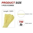 thumbnail image 2 of Uxcell 120Ft Braided Paracord Line, 750lb 2.3mm Diameter Multipurpose Utility Cord Rope Wind Chime String Kite Line Flame Resistant for Camping, Hot Air Balloon, Outdoor Survival, Yellow, 2 of 5