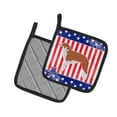 thumbnail image 2 of Carolines Treasures BB3299PTHD USA Patriotic Borzoi Russian Greyhound Pair of Pot Holders  7.5HX7.5W multicolor, 2 of 3