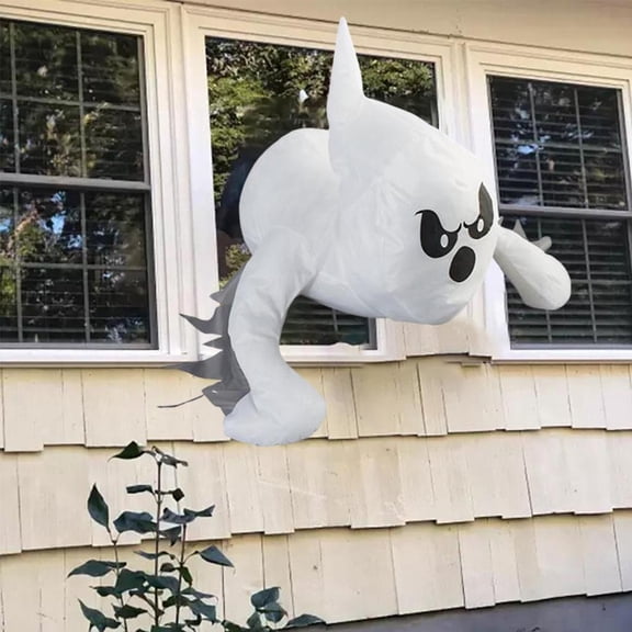 de ventana de Halloween que chocan con la ventana de la puerta Fantasma enojado Colcomx El fantasma de Halloween decore