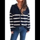 thumbnail image 1 of Suéteres de Larga con Bloques de Color para Mujer, Blusas A Rayas, Cárdigan de Punto con Botones y Abertura Frontal, Abrigos y Chaquetas. Azul Marino M, 1 of 10