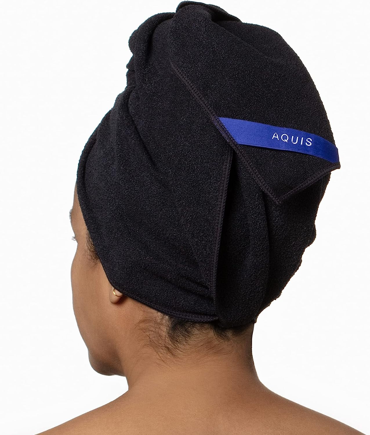 AQUIS Towel Hair-Drying Tool, Water-Wicking, Ultra-Absorbent Recycled Microfiber, Storm