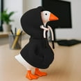thumbnail image 3 of 7 Inch Desk Goose Outfits Red Hoodies Tabletop Goose Accessory Mini Porch Goose Costume Magnetic Goose Statue Key Holder Clothes for Table Decor, 3 of 6