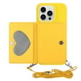 thumbnail image 1 of For Iphone 14 Pro Max Crossbody Lanyard Wallet Card Bag Phone Case(Yellow),iPhone 15 Pro, 1 of 5