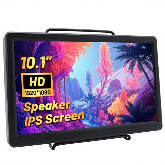 ELECROW 10.1 Inch Portable Monitor - IPS Capacitive Monitor with HD VGA Port,1920x1080P LCD Display Built-in Dual Speakers VESA Mount for Raspberry Pi 5/4