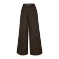 thumbnail image 6 of AINIYS Women's Wide Leg Pants Business Casual Straight Solid Office Trousers with Belt for Women Coffee XXL, 6 of 6