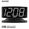 thumbnail image 5 of SHARP LED Digital Alarm Clock, Swivel Base, Alarm, Snooze, Brightness Dimmer, Black Case -White LED, 5 of 14