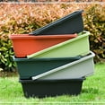 thumbnail image 5 of Tyidzon Window Box Planter, Plastic Vegetable Flower Planters Boxes 14 Inch Rectangular Flower Pots with Saucers for Indoor Outdoor Garden, Patio, Home Decor, 5 of 5