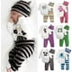 thumbnail image 1 of Newborn Toddler Baby Boys Girls Animal Print Romper Pants Hat Set Casual Outfit, 1 of 3