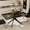 Gold, variant on KATBOC Clear Tempered Glass Dining Table with Crossed Metal Legs, Modern Minimalist Dinner Table for Kitchen & Dining Room