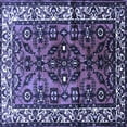 thumbnail image 1 of Ahgly Company Machine Washable Indoor Square Persian Blue Traditional Area Rugs, 3' Square, 1 of 4