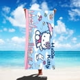 thumbnail image 3 of Cross Border temu Cartoon Sanrio Hello Kitty Kawaii Shawl Printing Absorbing Water Quick Drying Beach Bath Towel, 3 of 5