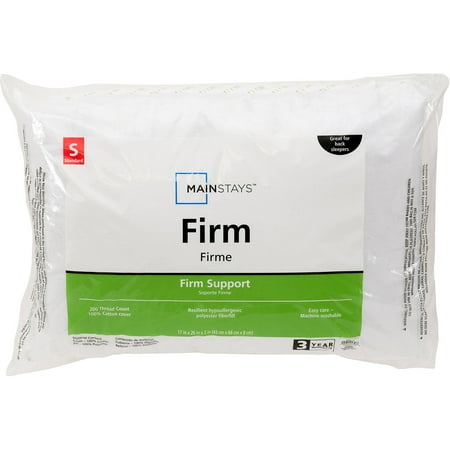 Mainstays 200TC Cotton Firm Support Pillow in Multiple Sizes