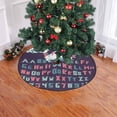thumbnail image 2 of FMSHPON Funny Variegated Alphabet Xmas Christmas Tree Skirt Stand Mat for Holiday Party Decoration Indoor Outdoor 48 inches, 2 of 3