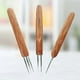 thumbnail image 2 of 3pcs Bamboo Knitting Needles Set Round Carbonized Single-ended Crochet Needles Crochet Knitting Tools 0.75mm One End 0.75mm Double End and 0.75mm Thre, 2 of 4