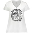 thumbnail image 3 of Inktastic Summer Vacation Mode Clearwater Beach Florida Women's Plus Size V-Neck T-Shirt, 3 of 5