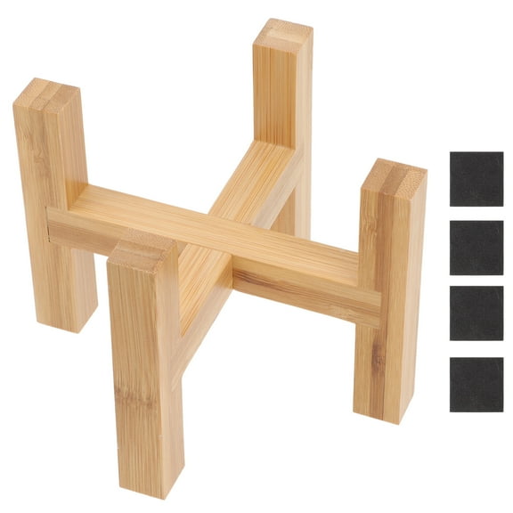 GETAJGHSD 1Set Wooden Flower Holder Plant Rack Khaki Cross-Shaped Stable Flower Pot Display Stand