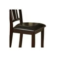 thumbnail image 3 of Contemporary Dining Chairs - Set of 2 - Rubber Wood Frame - Upholstered Seat - Brown Finish, 3 of 5