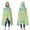 Green Dinosaurs Cacti, variant on Wearable Blanket,Green Dinosaurs Christmas Pattern Hooded Wearable Flannel Blanket for Adults & Teens,Winter Poncho Shawl Wrap Cape Cozy Anti-Pill,60"x80"