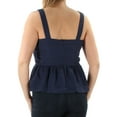 thumbnail image 2 of maison Jules Womens Sweetheart-Neck Peplum Sleeveless Blouse Top, Blue, X-Small, 2 of 2