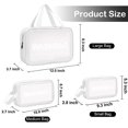thumbnail image 4 of Travel Toiletry Bag, Travel Makeup Bag, 3 Pcs Clear Toiletry Bags for Traveling, White, 4 of 6