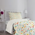 thumbnail image 5 of Ambesonne Abstract Quilted Bedspread Set 2 Pcs, Colorful Large Dots, Twin Size, Multicolor, 5 of 6