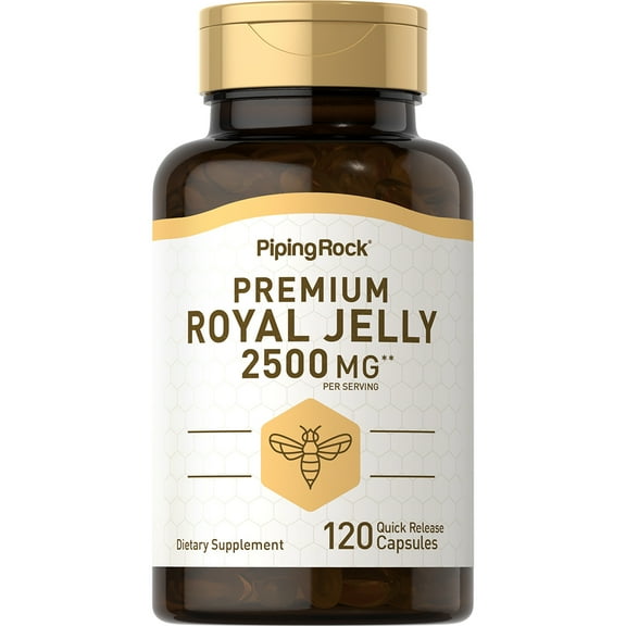Royal Jelly 2500 mg | 120 Capsules for Men and Women | by Piping Rock