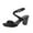 Black, variant on BADHUB Summer Sandals for Women Peep Toe High Heels Cross Strappy Fish Mouth Wedding Evening Dress Shoes Buckle Black 36