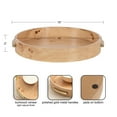 thumbnail image 6 of Kate and Laurel Burlock Modern Decorative Burlwood Round Tray with Handles, 15 x 15, Natural Wood and Gold, Transitional Circle Tray for Use as Entryway Tray Decor or Ottoman Serving Tray, 6 of 11