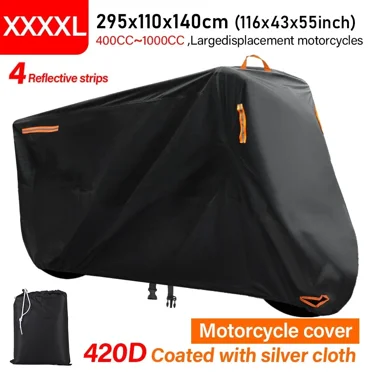 Motorcycle Cover,All Season Motorbike Covers Universal Weather Waterproof Sun Outdoor Protection Tear Proof With Night Reflective & Lock-Holes Storage Bag,Fits Up To 96.5" Motorcycles Vehicle Cover In Kenya | Vehicle Covers