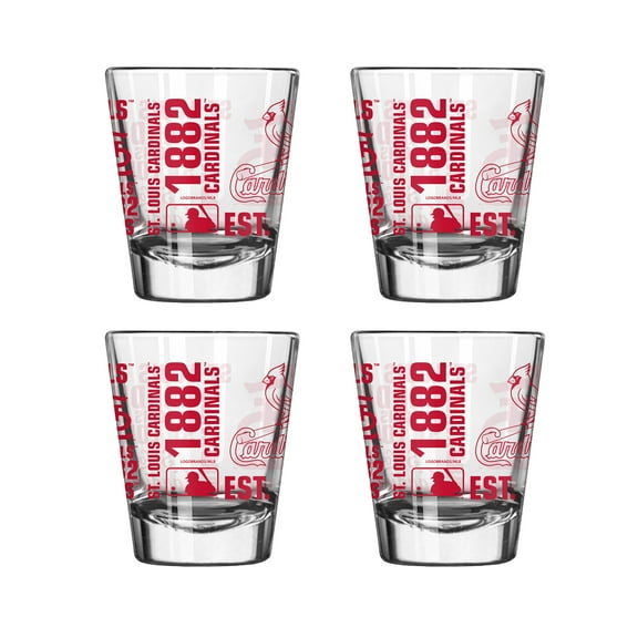 Logo Brands St. Louis Cardinals 4-Pack 2oz. Shot Glass Set