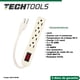 thumbnail image 4 of CNX Tech Tools by Barra Multicontacto, Supresor De Picos, Regleta multicontacto, Derivador de Corriente de 20 cm con 4 Tomas polarizadas (Clavija de 1.31 mm, 127 V, 60 Hz, 13 Amps, 1625 W) CNX MULTI204B, 4 of 8